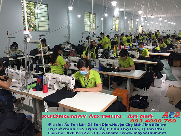 Nhà xưởng may áo gió giá rẻ