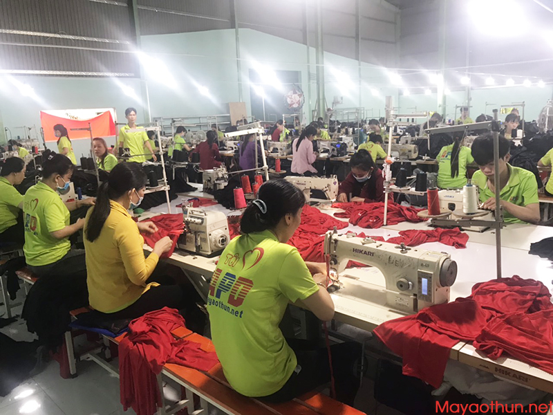 xưởng may áo thun đồng phục giá tốt
