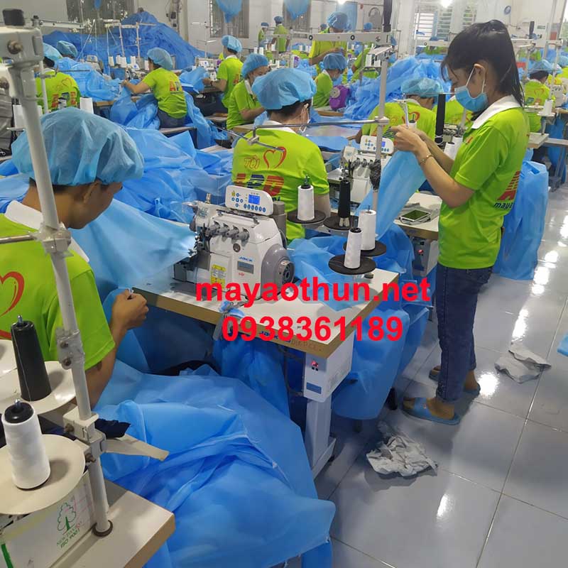 Xưởng may gia công áo thun chuyền may áo thun hàng gấp, xưởng nhận may gia công