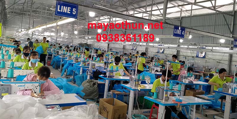 Xưởng may áo gió APD, xưởng may gia công đồng phục áo thun